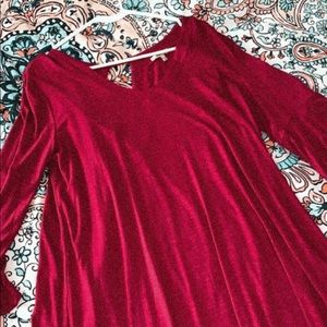 Beautiful pink dress with bell 3/4 sleeve